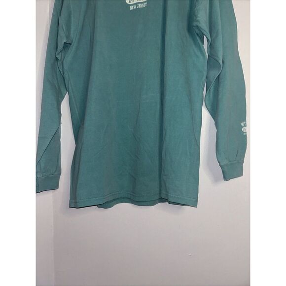 Comfort Colors "WYCKOFF" BlueGreen Long Sleeve TShirt Size Large - Picture 3 of 6
